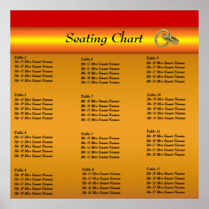 Wedding Reception Seating Chart Poster