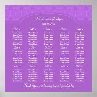 Wedding Reception Seating Chart - Square