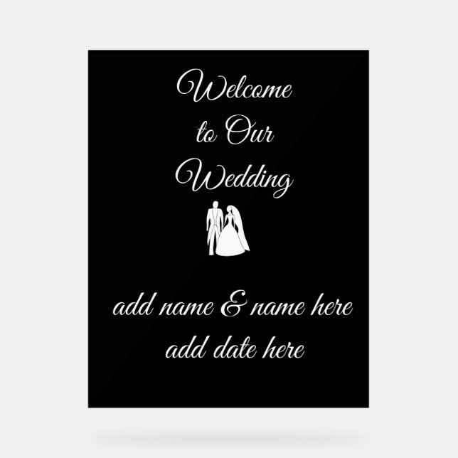 Wedding / Reception Sign (Front)