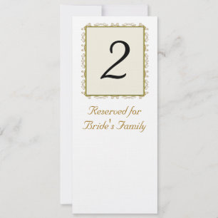 Wedding Reception Table Number