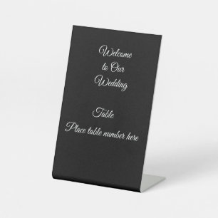 Wedding Reception Table Number Pedestal Sign