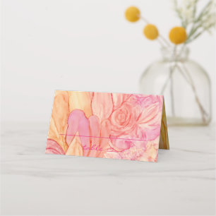 Wedding Reception Tent Card Fresh Flowers