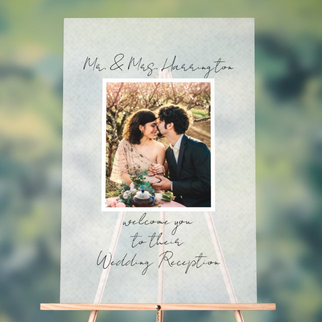 Wedding Reception Welcome Sign Photo (Neutral)