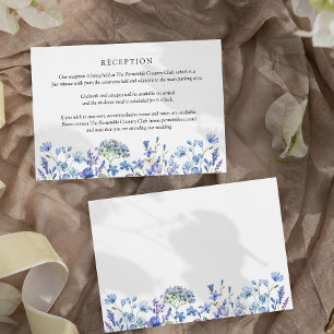 Wedding Reception Wildflower Periwinkle Floral Enclosure Card