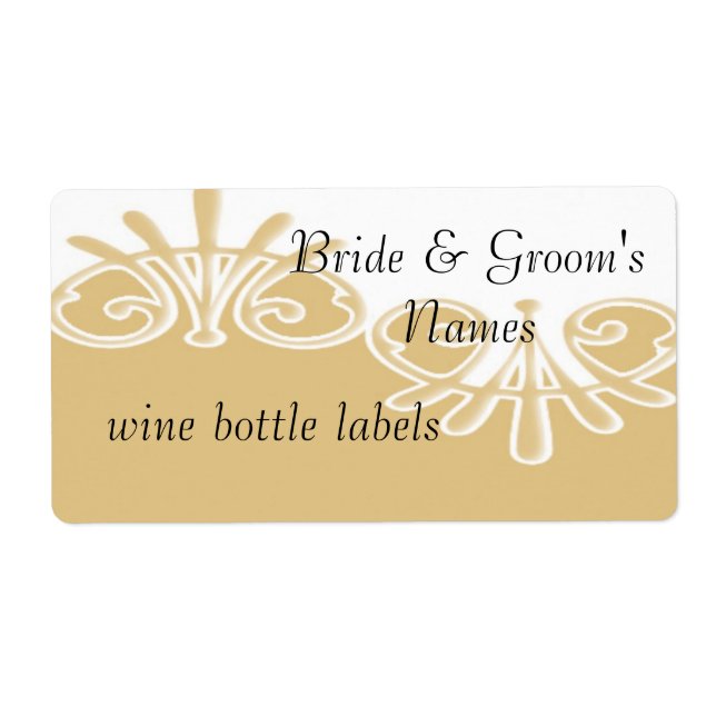 Wedding Reception wine bottle labels Bridal Shower (Front)