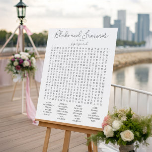 Wedding Reception Word Search Game, Custom Game Invitation