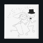 Wedding Recessional Couple Magnet<br><div class="desc">Wedding Recessional Couple</div>