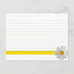 Wedding Recipe Card Bright  Daisy