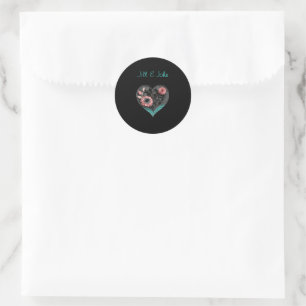 Wedding Red Heart Envelope Sticker Labels Seal