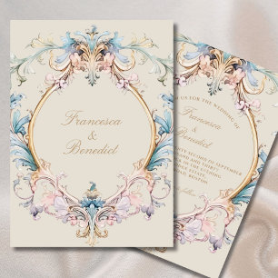 Wedding Regency Elegant Vintage Baroque Invitation