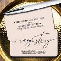 Wedding Registry Modern Simple Handwriting