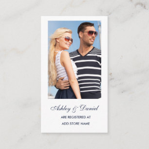 Wedding Registry Photo Insert Card - Choose Colour