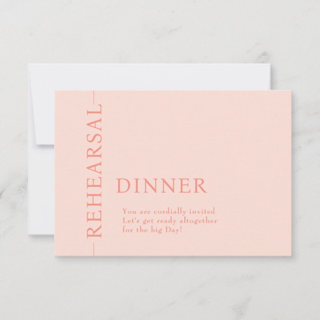 Wedding REHEARSAL  Card (Front)