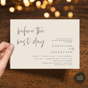 Wedding Rehearsal Dinner, Before the Best Day Invitation
