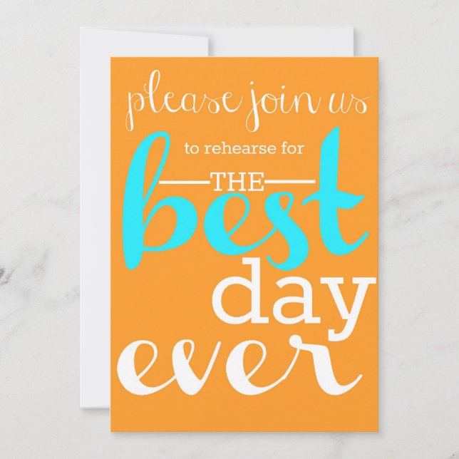 Wedding Rehearsal Dinner Invitation (Front)