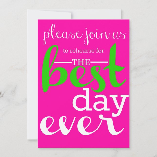 Wedding Rehearsal Dinner Invitation (Front)