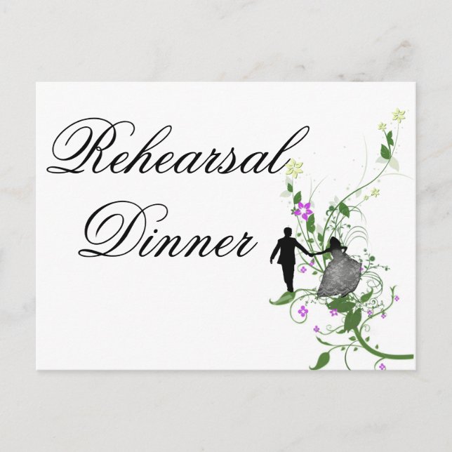 Wedding Rehearsal  Dinner Invitation floral (Front)