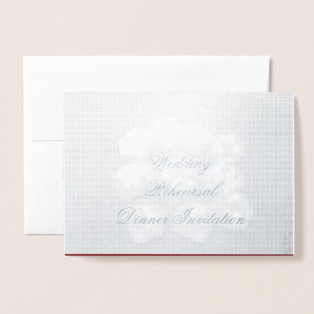 Wedding Rehearsal Dinner Invitation Foil Card (Front With Envelope)