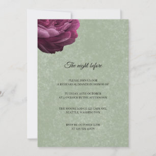 Wedding Rehearsal Dinner Invitation Sage Green
