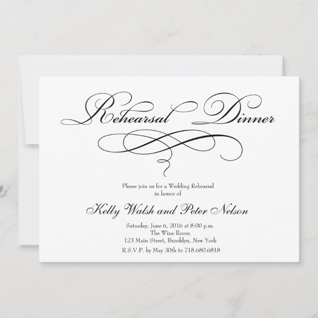 Wedding Rehearsal Dinner Invitations (Front)