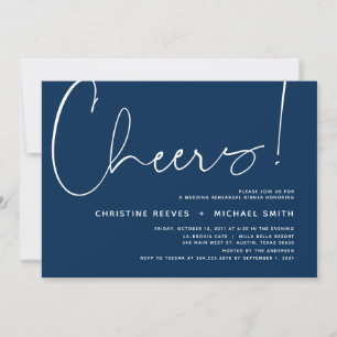 Wedding Rehearsal Dinner, Modern Minimalist Theme Invitation