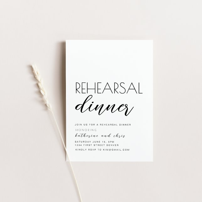 Wedding Rehearsal Dinner Party Invitation (Creator Uploaded)
