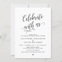 Wedding Rehearsal Dinner, Simple Classy Black,