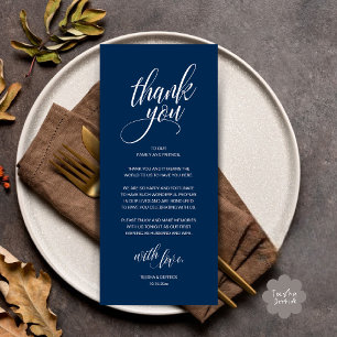 Wedding Rehearsal Dinner Thank You Card