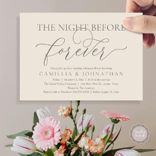 Wedding Rehearsal Dinner, The Night Before Forever Invitation