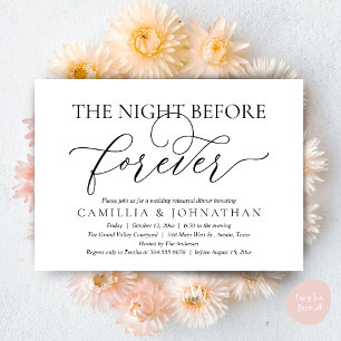 Wedding Rehearsal Dinner, The Night Before Forever Invitation
