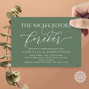 Wedding Rehearsal Dinner, The Night Before Forever Invitation