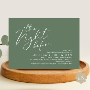 Wedding Rehearsal Dinner The Night Before Invitation