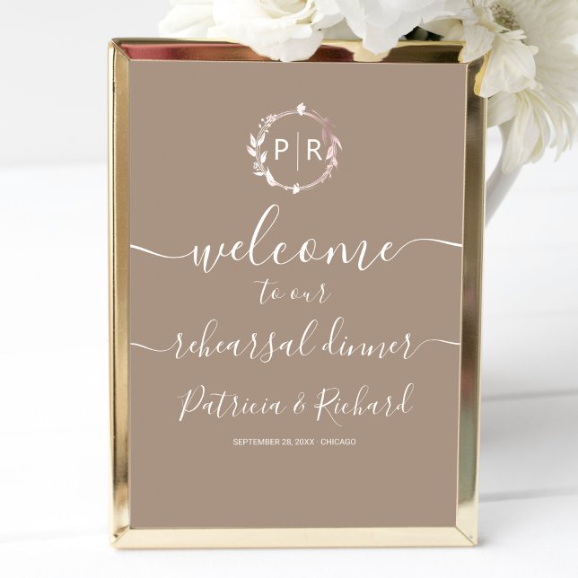 Wedding Rehearsal Dinner Welcome Sign (Creator Uploaded)