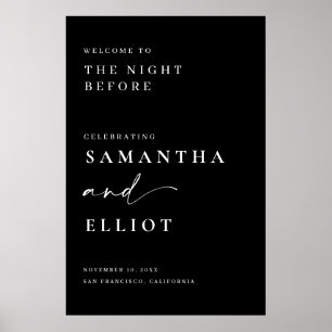 Wedding Rehearsal Welcome Sign Minimal Poster