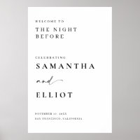 Wedding Rehearsal Welcome Sign Minimal Poster