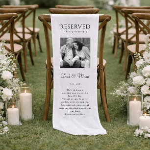 Wedding Reserved In Loving Memory Of Dad & Mum Short Table Runner
