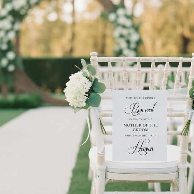 Wedding Reserved Memorial Seating Sign (Wedding Reserved Memorial Seating Sign)