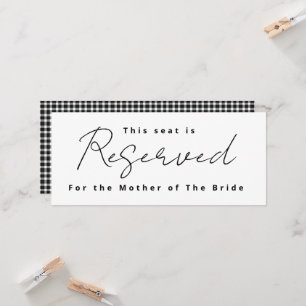 Wedding Reserved Sign Invitation