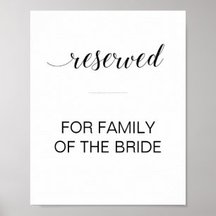 Wedding Reserved Table Sign - Alejandra
