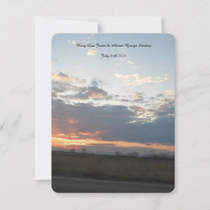 Wedding Response Card Sunset Photo