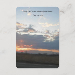 Wedding Response Card Sunset Photo Names