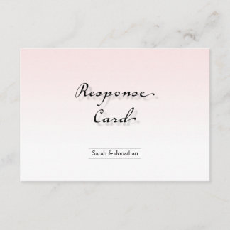 Wedding Response RSVP Card Clean Crisp Simple