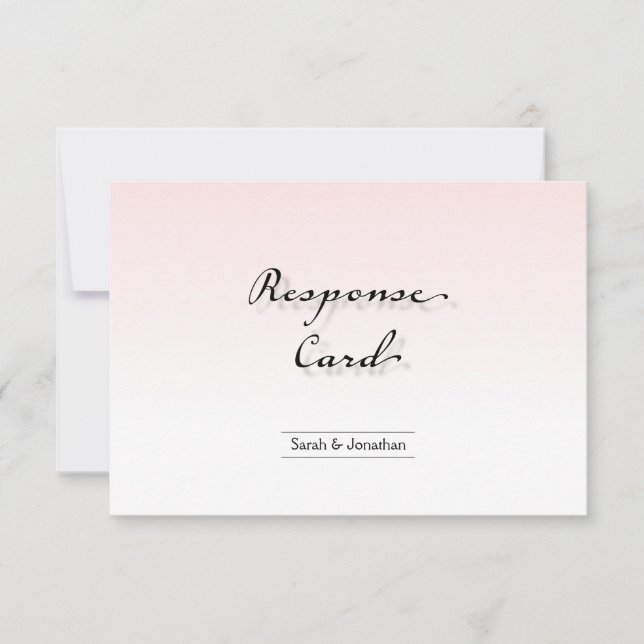 Wedding Response RSVP Card Clean Crisp Simple (Front)