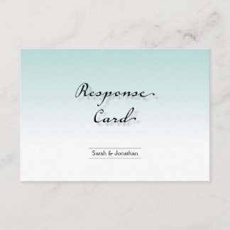 Wedding Response RSVP Card Clean Crisp Simple