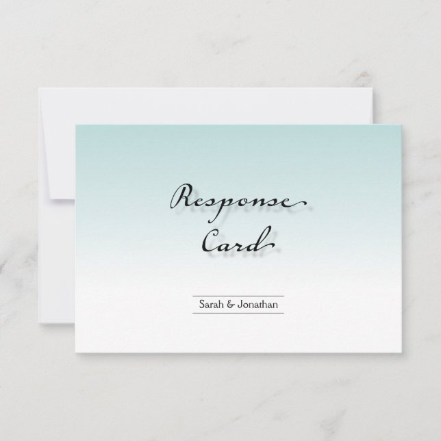 Wedding Response RSVP Card Clean Crisp Simple (Front)