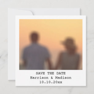 Wedding Retro instant photo Save The Date card