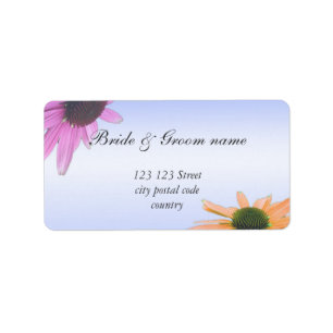 wedding return address, daisy flowers label