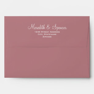 Wedding Return Address Dusty Rose Envelope