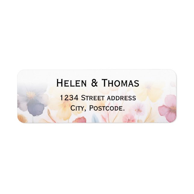 Wedding return address label (Front)