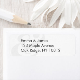 Wedding Return Address Label Centred